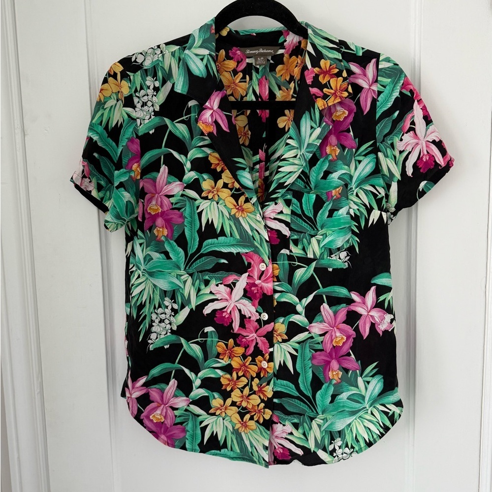 Tommy Bahama - 100% Silk Floral Blouse - Size S